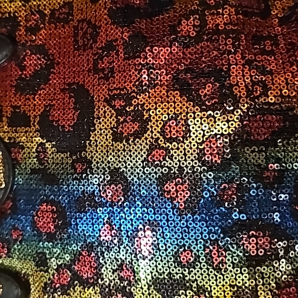 Juicy Couture Rainbow Sequin Leopard Tote with Black Trim - Picture 3 of 6